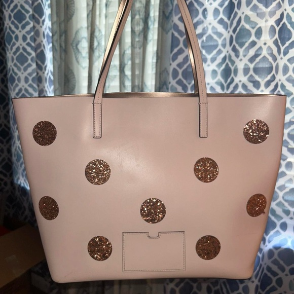 Kate Spade Pink Polka Dot Tote Bag - Picture 3 of 6